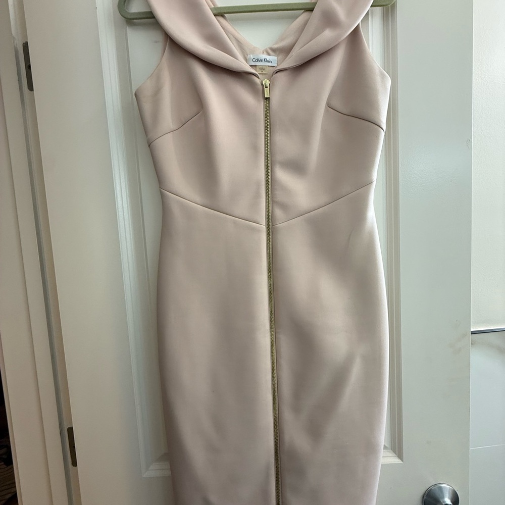 Calvin Klein Women's Beige Midi Dress